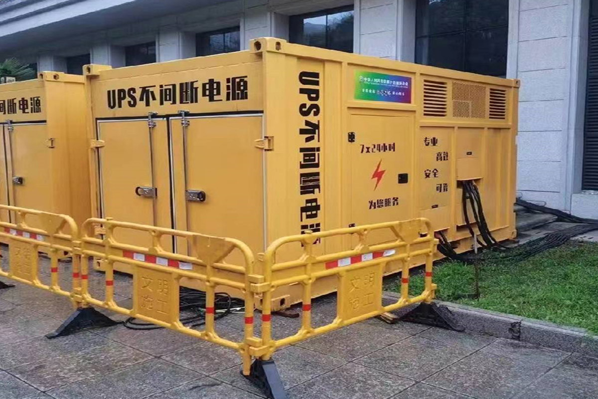 元阳发电机租赁施工现场