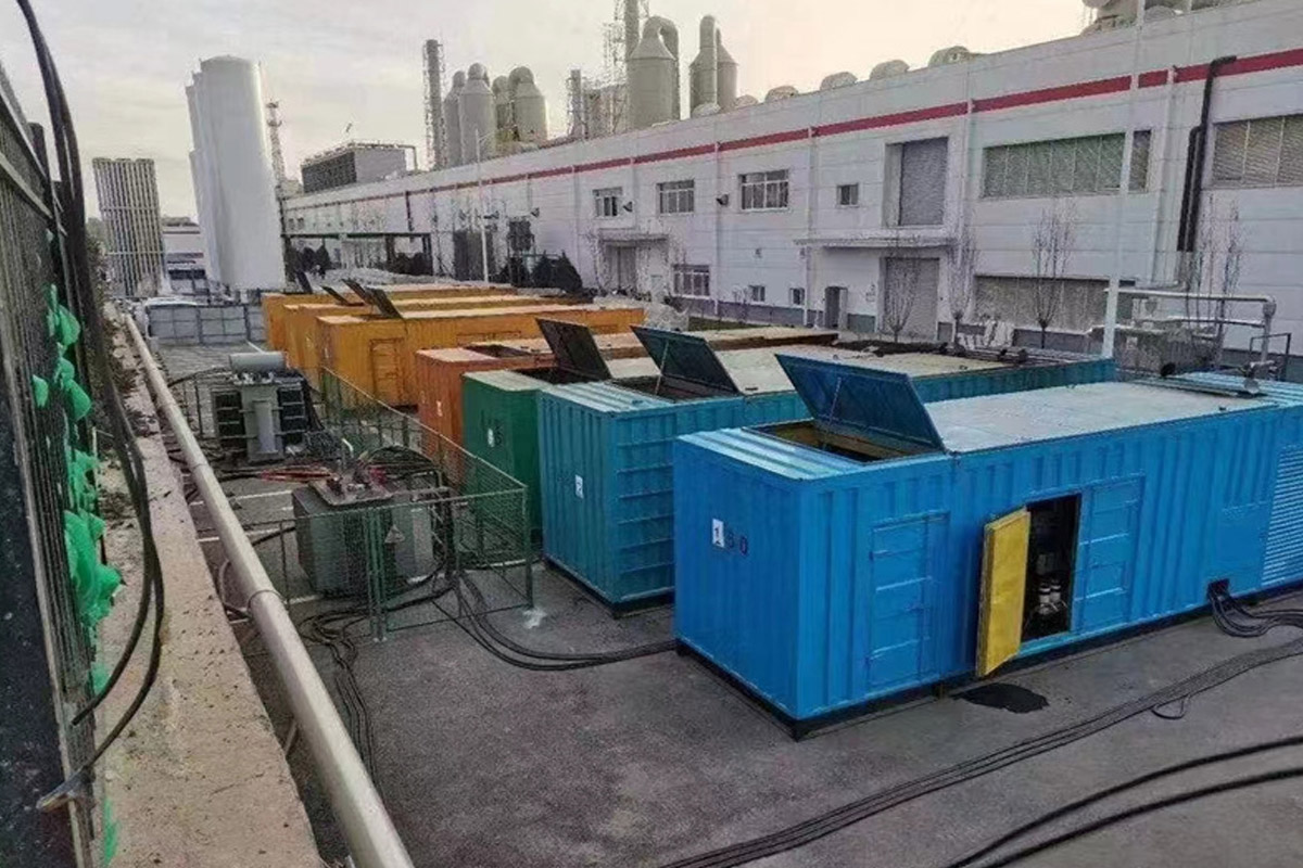 元阳发电机租赁施工现场